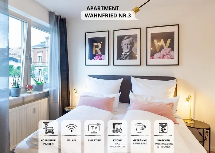 Apartment Wahnfried No3 - citynah wohnen mit Küche und Duschbad