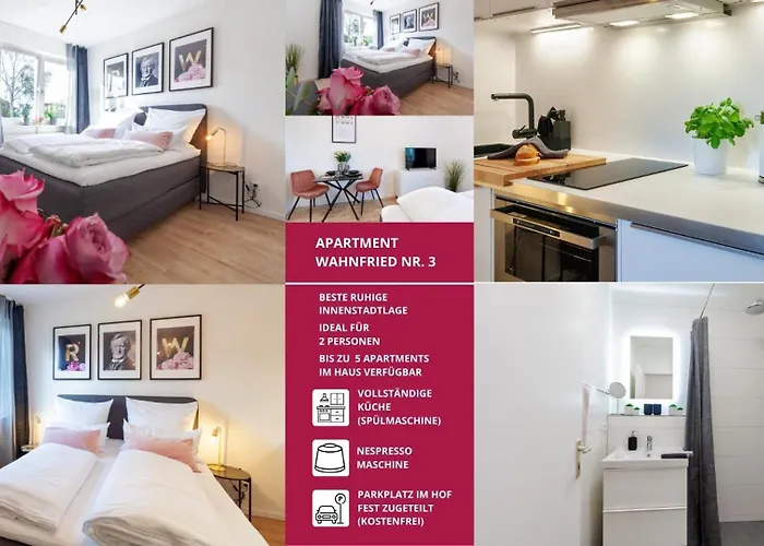 Apartment Wahnfried No3 - citynah wohnen mit Küche und Duschbad